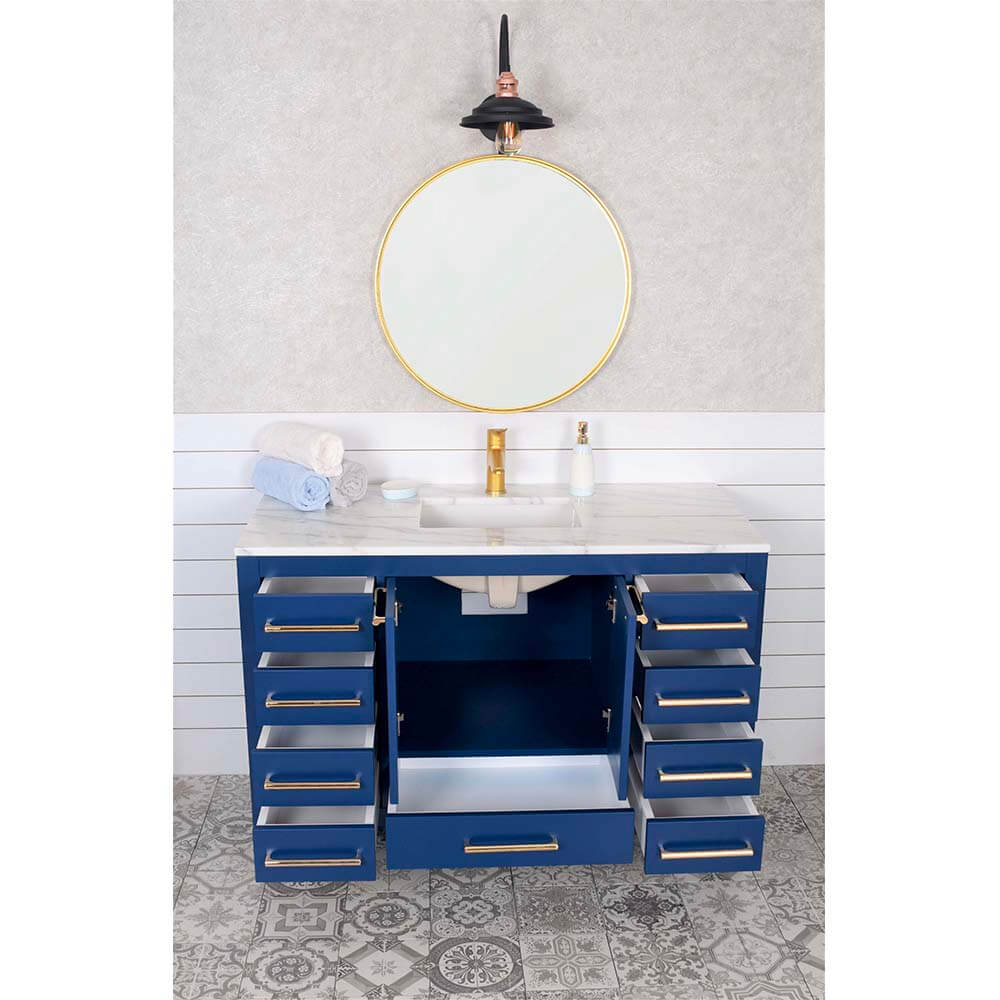 Ashley 48" Navy Blue Bathroom Vanity