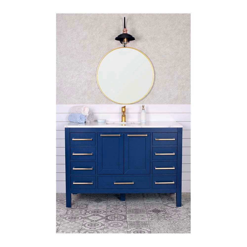 Ashley 48" Navy Blue Bathroom Vanity