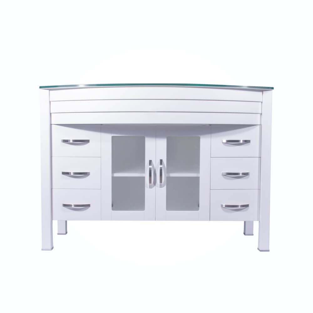 Awis 56" White Bathroom Cabinet