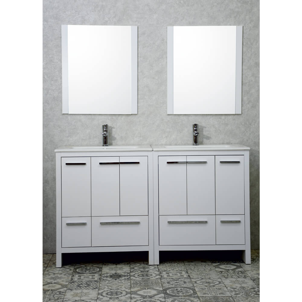 Bianca 56” White Bathroom Vanity