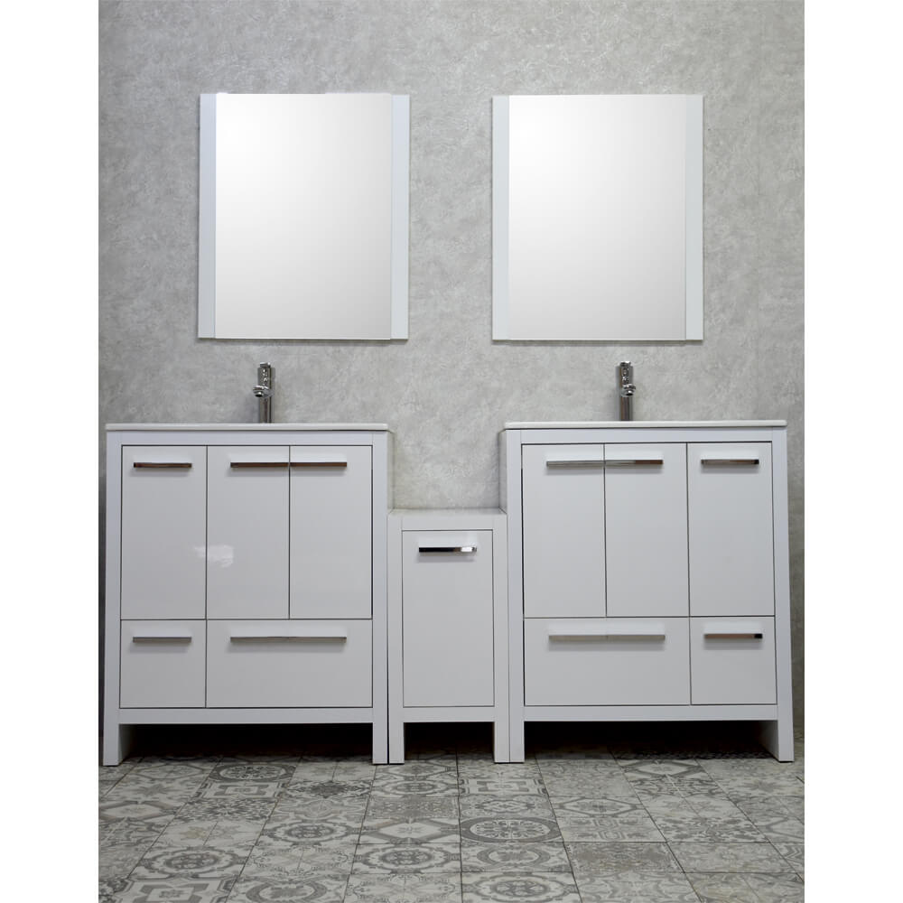 Bianca 68” White Bathroom Vanity