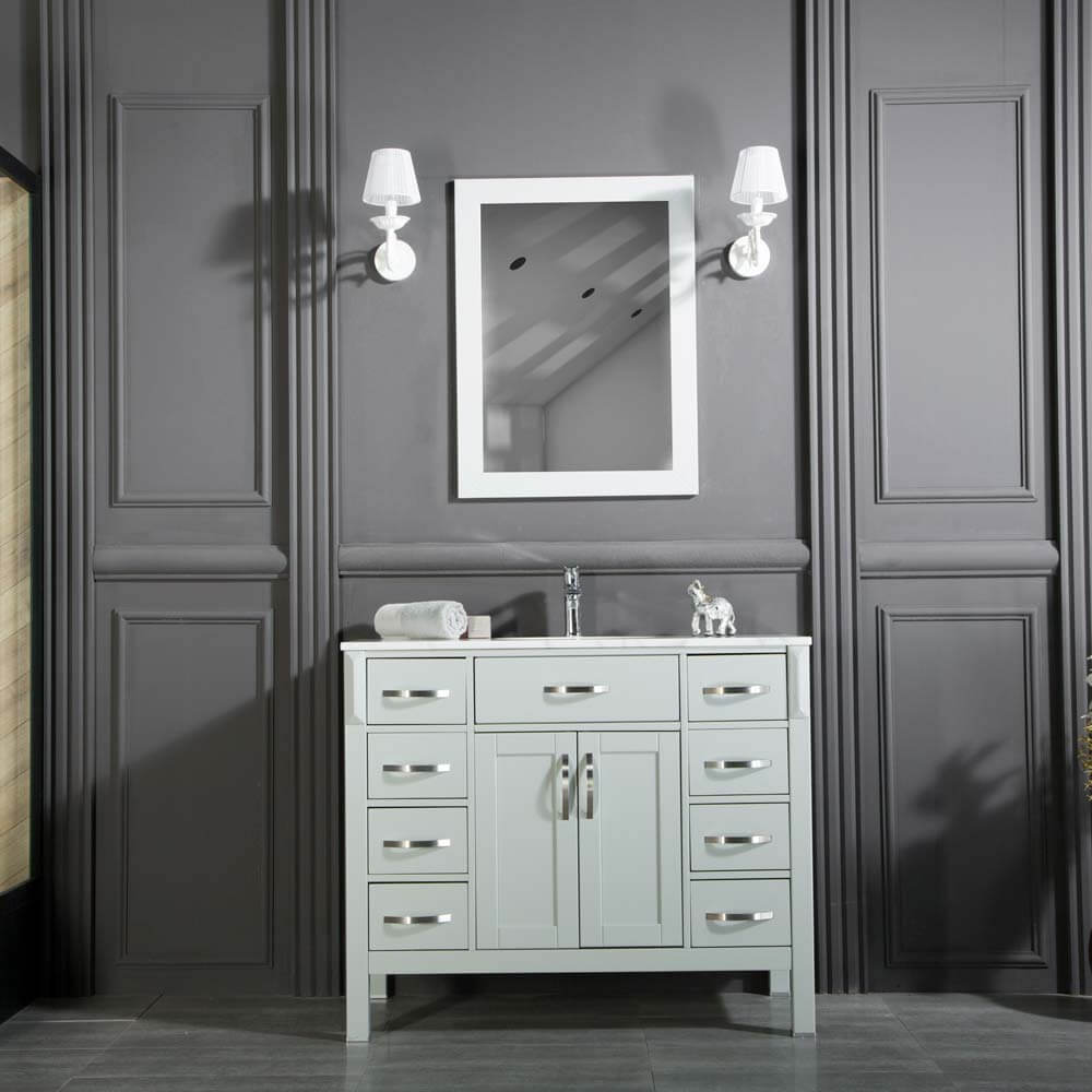 Fawna 42" Light Gray Bathroom Cabinet