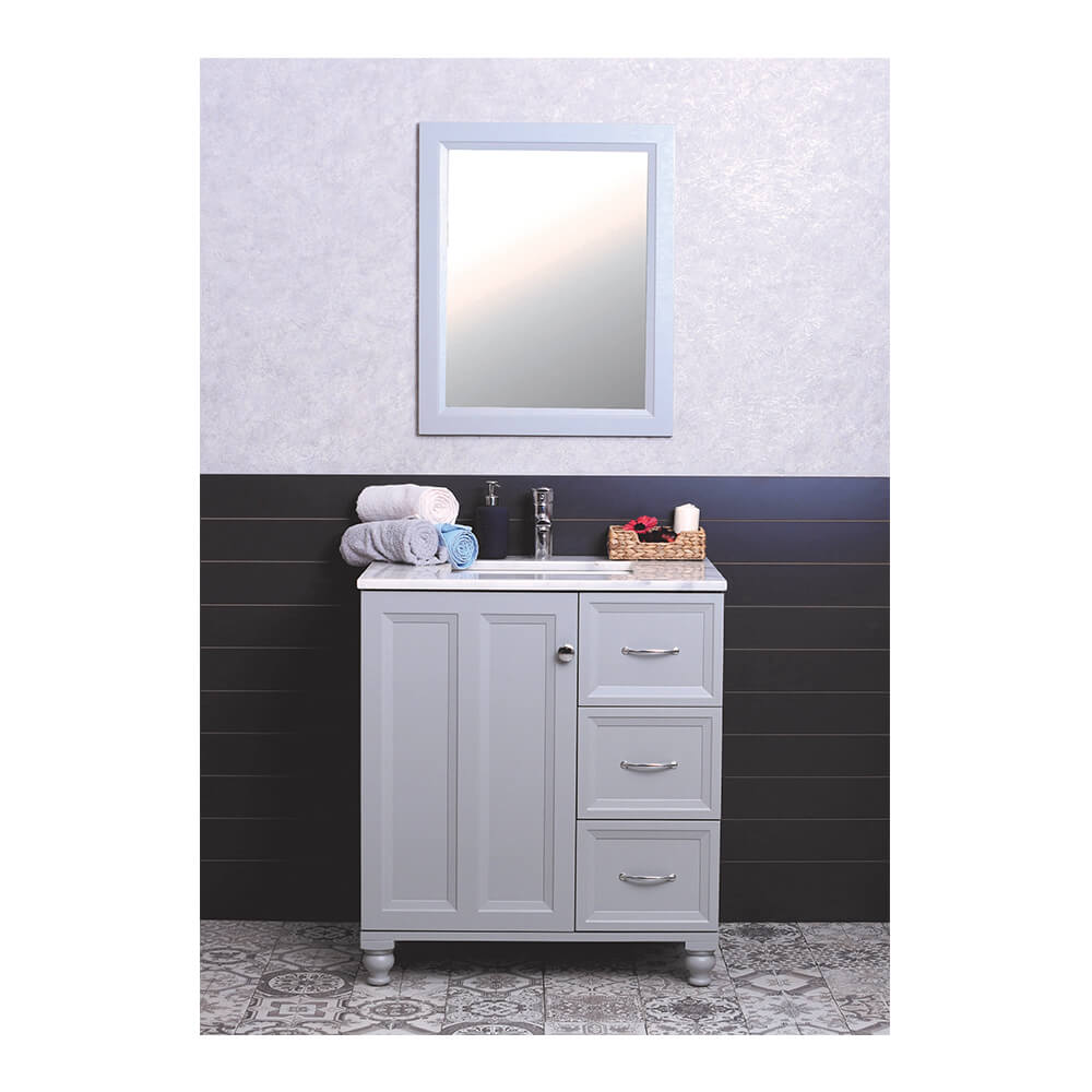 Isabel 30" Gray Bathroom Cabinet