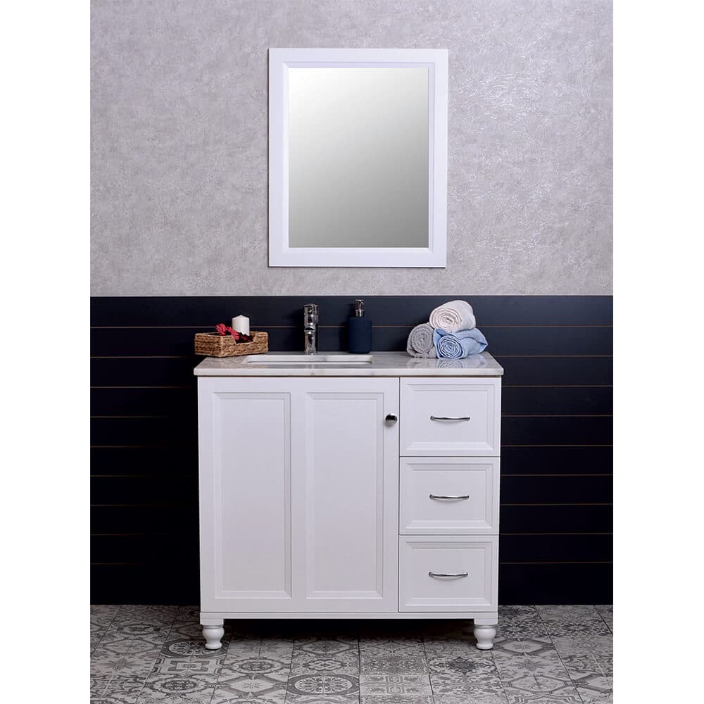 Isabel 36" White Bathroom Cabinet