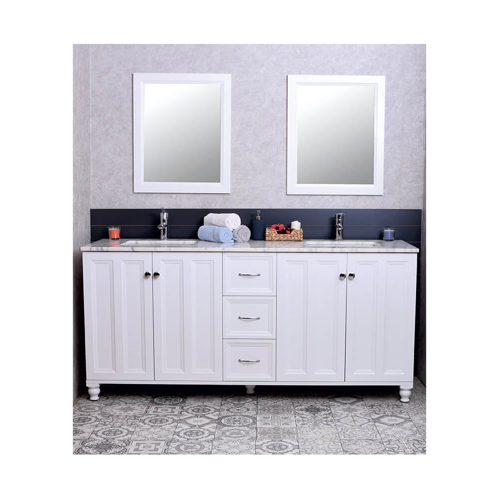 Isabel 72" White Bathroom Cabinet