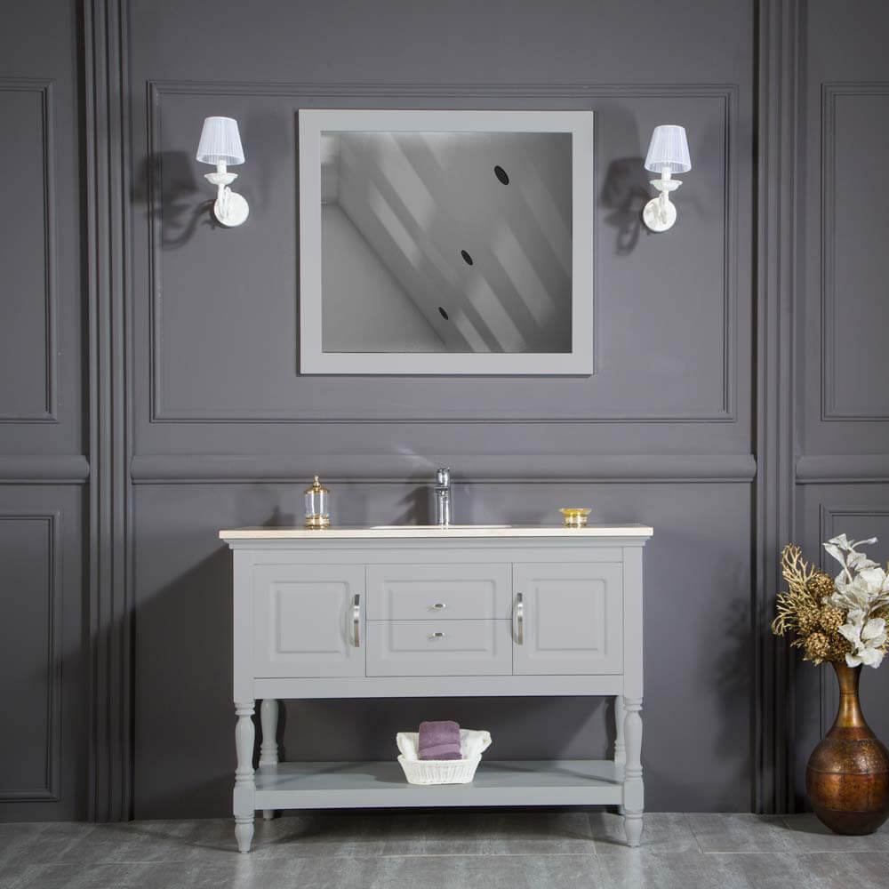 Los Angeles 48" Light Gray Bathroom Cabinet