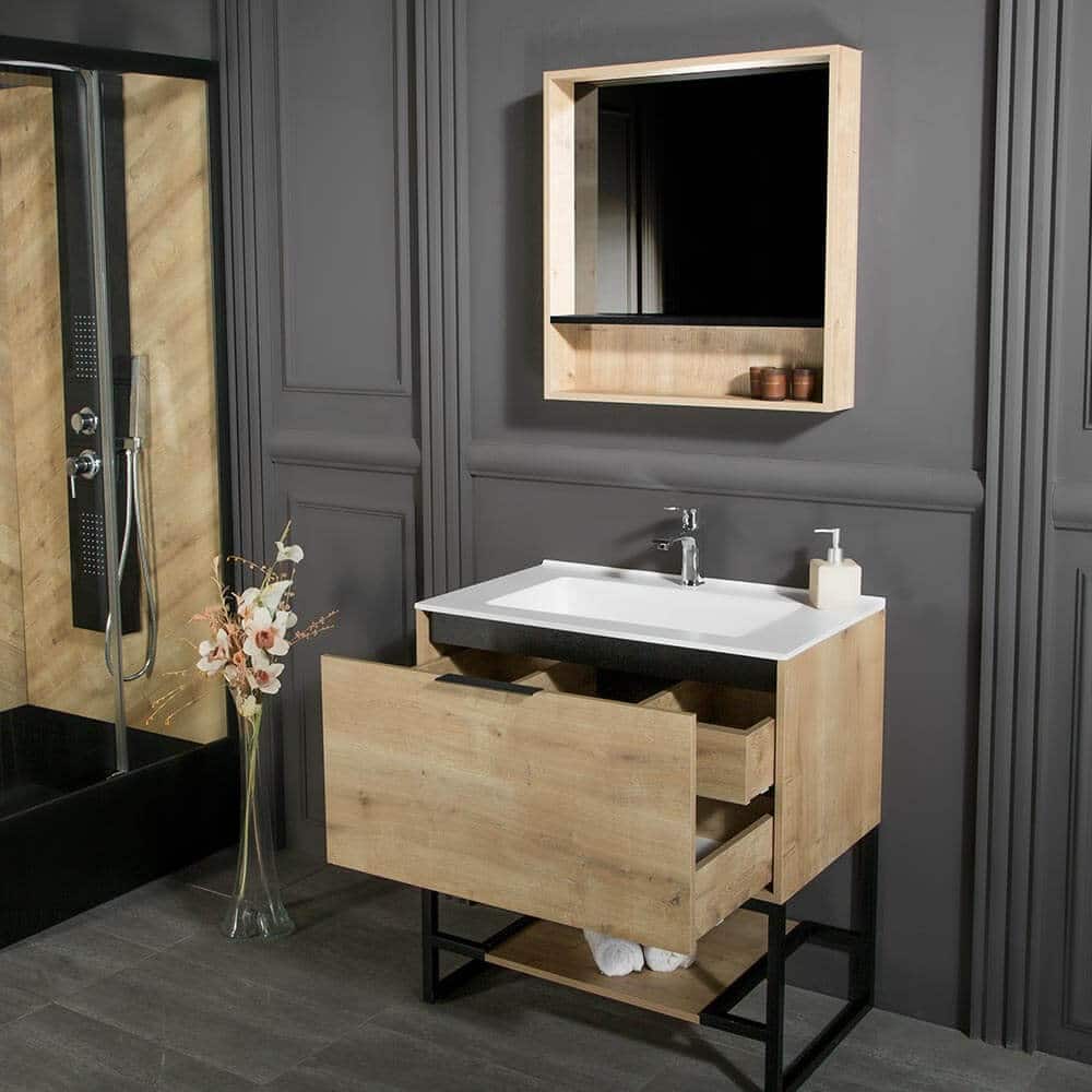 Aria 32" Oak Bathroom Cabinet