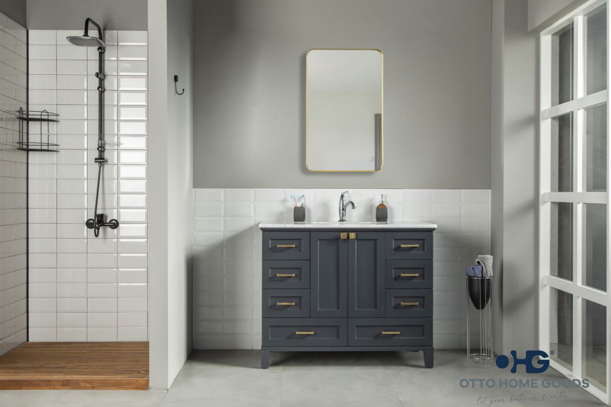 Paloma 42" Dark Gray Bathroom Cabinet