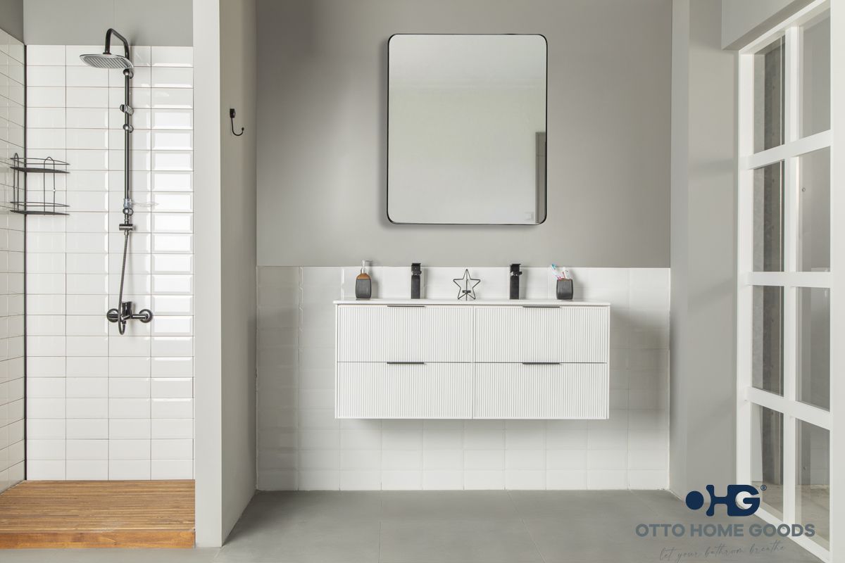Sorrento 48" White Bathroom Cabinet